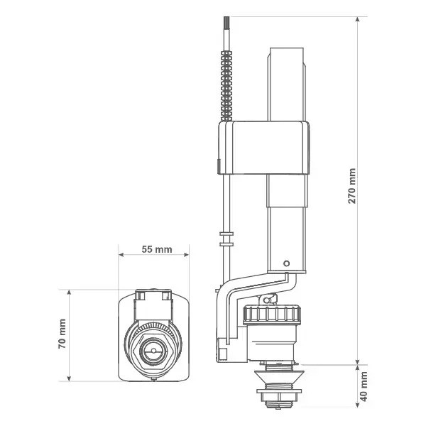Кран залив д/бачка Cers , низ. . 1/2″ .без упаковки Тернопіль - фото 2