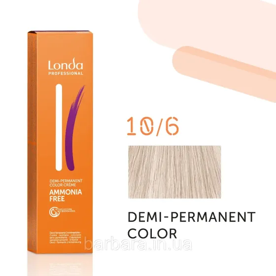 Тонуюча безаміачна фарба для волосся Londа Demi-Permanent Color 10/6 яркий блонд фиолетовый Киев