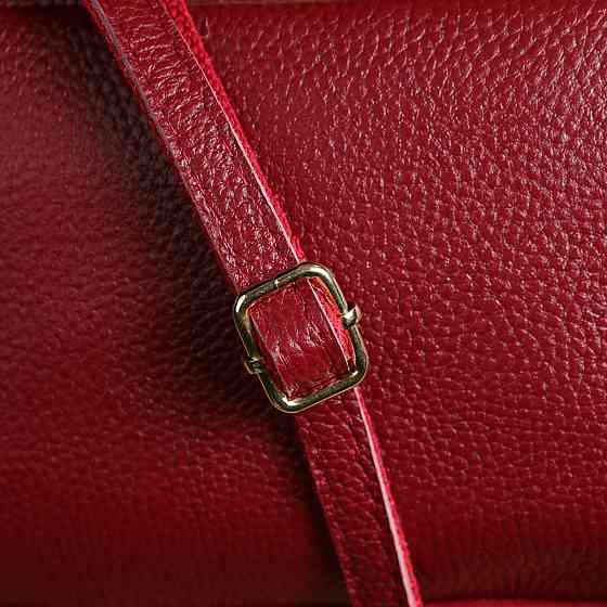 Сумка на три отделения для женщин из натуральной кожи Бордовый (Vintage) Киев