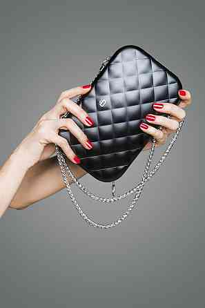 Клатч-сумка на молнии Ogon Quilted ledy bag (20.5 х 12.5 см) Черный Киев