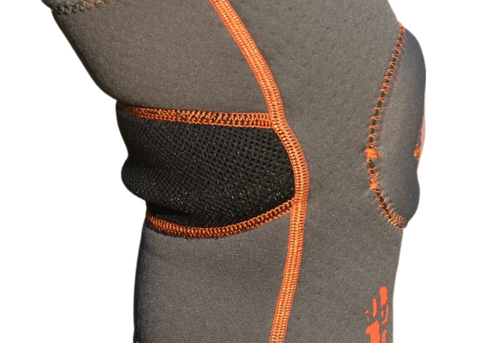 Наколінник MadMax MFA-297 Knee Support with Patella Stabilizer Dark Grey/Orange M Киев - изображение 2