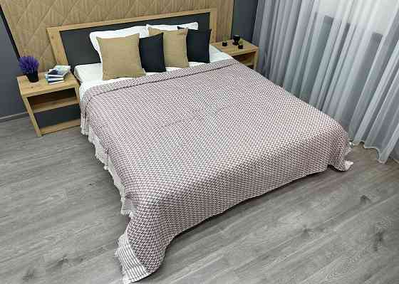 Покривало Dakota Fringe ЄВРО 200х230 см колір какао з білим (85-195) Київ