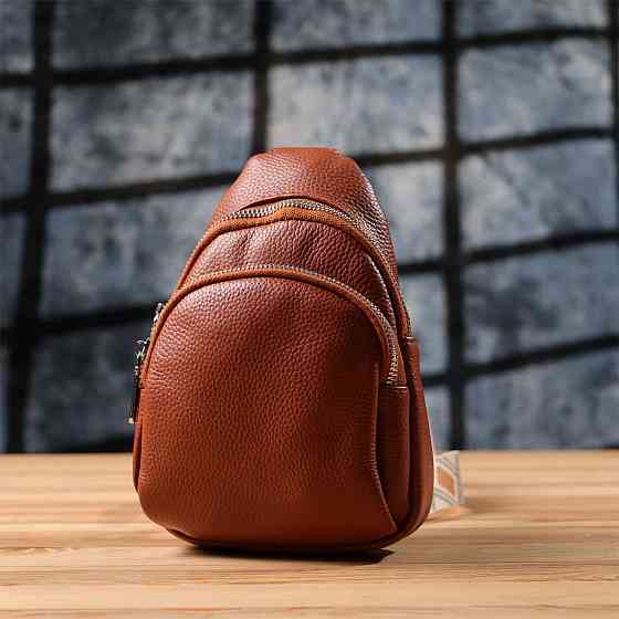 Женская кожаная сумка слинг Коричневый (Vintage) Киев