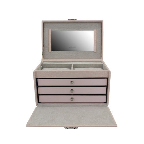 Скринька для коштовностей Friedrich Lederwaren Jolie 2.0 Pink, крокодил Рівне - фото 4