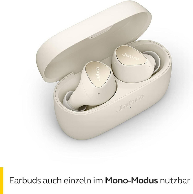 Наушники Jabra Elite 3 True Wireless in‑ear Bluetooth 4 микрофона мощный бас моно‑режим бежевые до 28 часов Киев - изображение 9