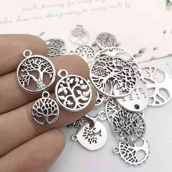 Набор подвесок «Дерево жизни» – 20 шт серебристых элементов для украшений Киев
