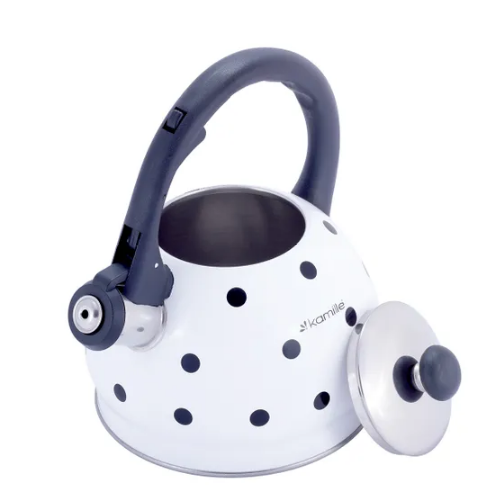 Чайник 2л нержавіюча сталь зі свистком з нейлоновою ручкою 1070WH KAMILLE Житомир - изображение 8