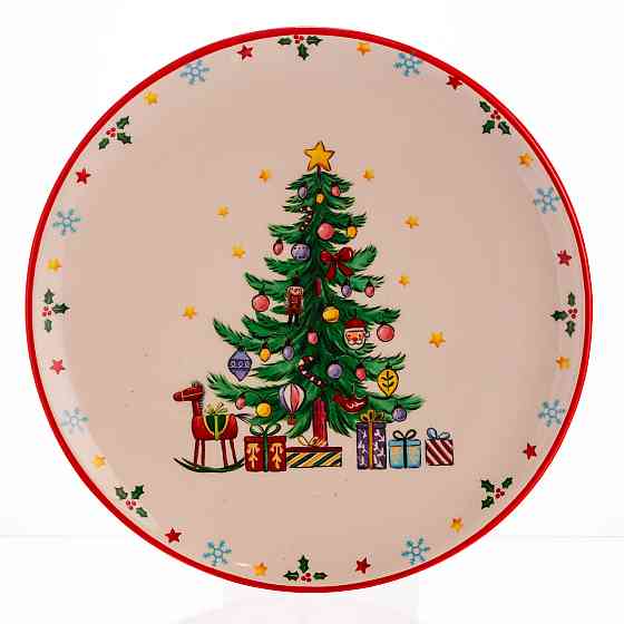 Yiwu Новорічна тарілка з порцеляни Ø21.5 (см) CR-1-2 Коломыя