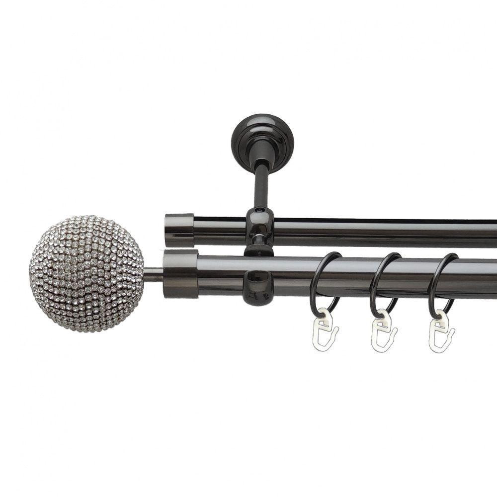 Карниз Orvit Емпреса металевий дворядний опозитний гладка \ профільна труба кільце металеве Онікс 25\19 мм 240 Львов - изображение 1