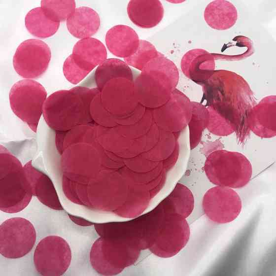 Конфетти кружки из бумаги 10 г 25 мм малиновый Киев