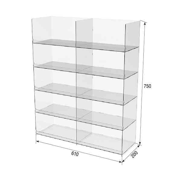 Підставка вітрина EKOSTAR 5 полиць 610х200х750 Київ