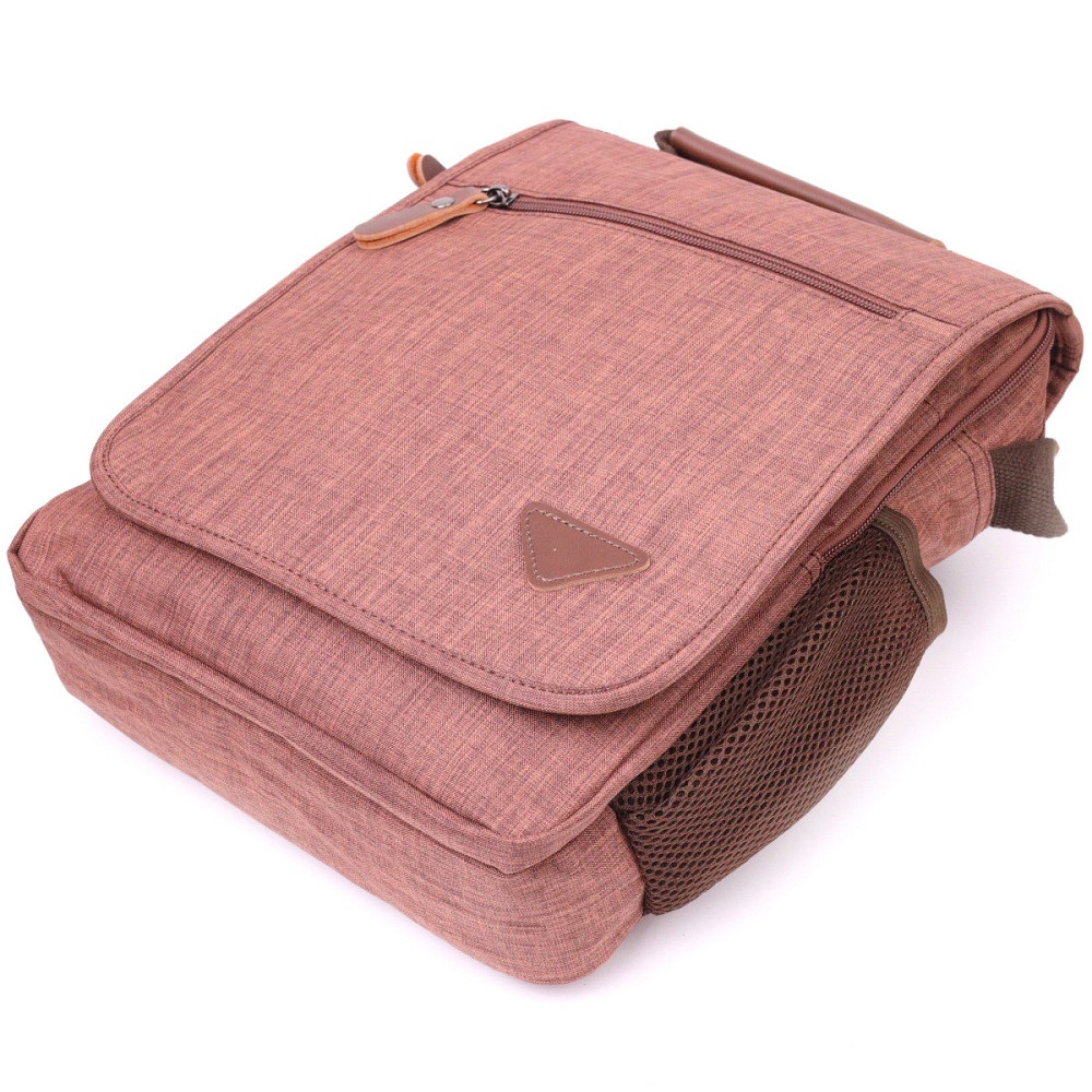 Містка чоловіча сумка з текстилю 21262 Vintage Коричнева Київ - фото 9