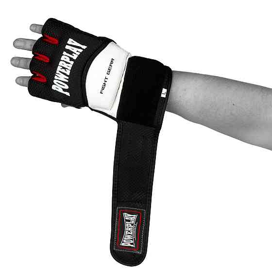 Рукавиці для MMA PowerPlay 3075 Чорні-Білі XS Кам'янське