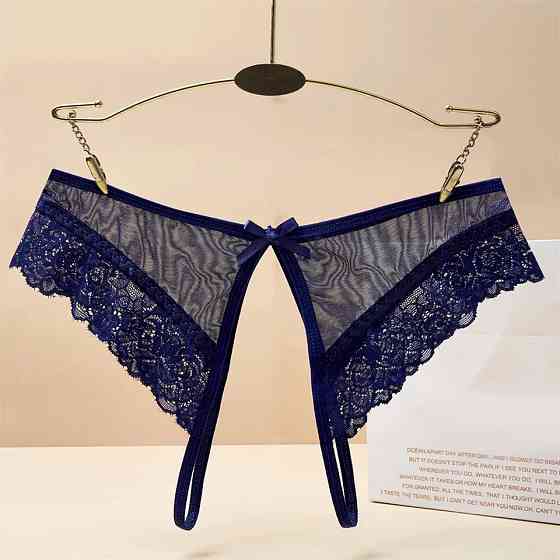 Жіночі трусики з розрізом еротичні 42 синій Київ