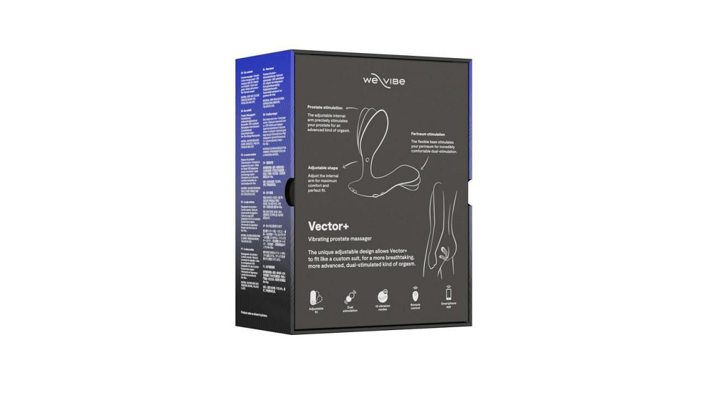 Смарт-вібромасажер простати We-Vibe Vector+ CHARCOAL BLACK, пульт ДК, регульований кут нахилу Sex Aura Київ - фото 9