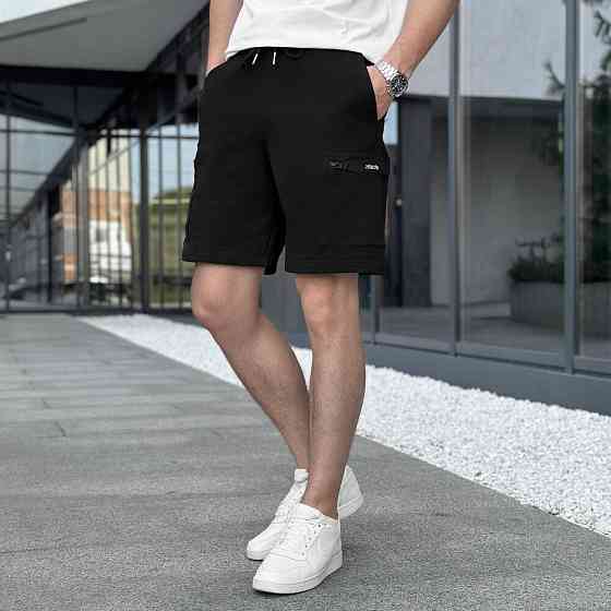 Мужские летние черные шорты Pobedov Line Киев