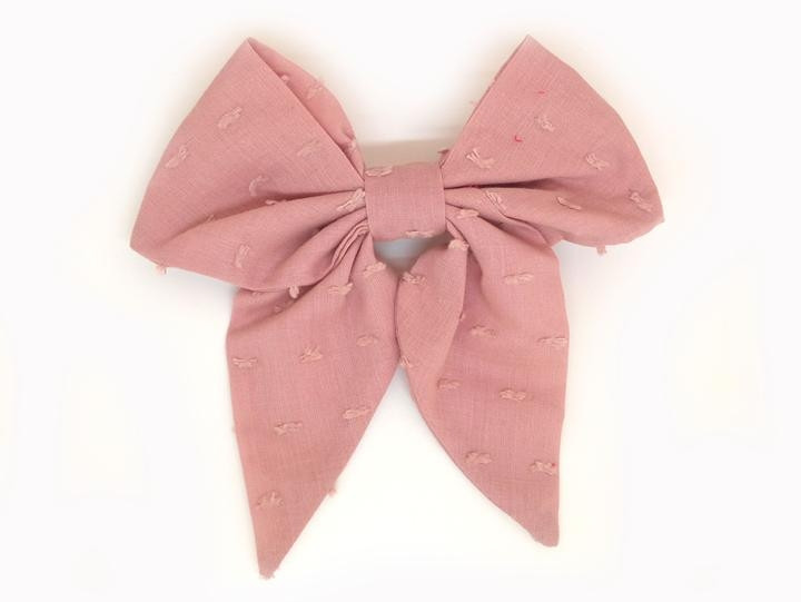 Заколка-бант для волос женская персиковая Киев - изображение 1