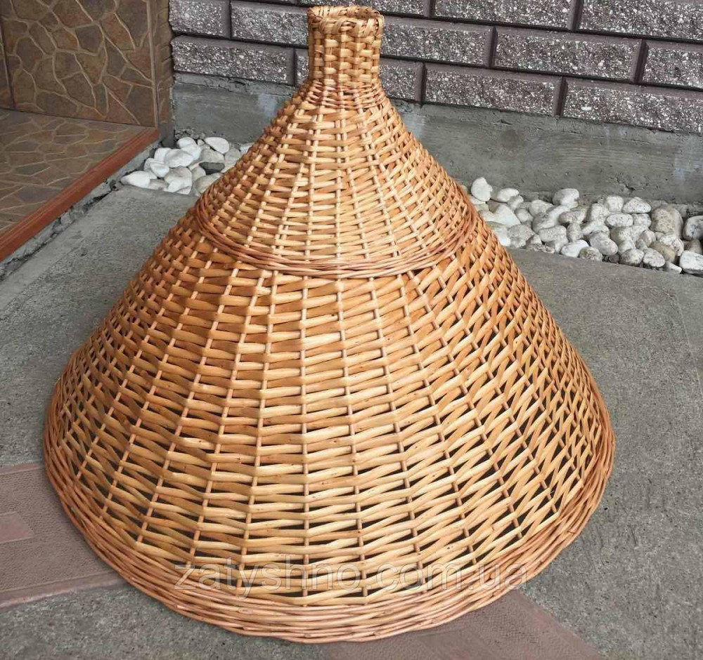 Конусна люстра плетена | люстра з лози /плетена люстри в кафе Київ - фото 5