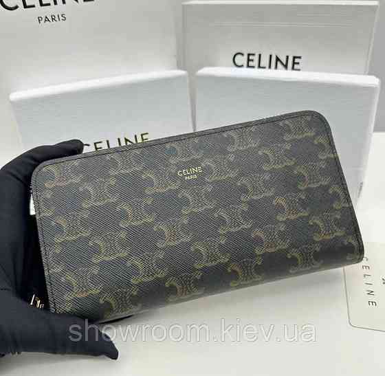 Женский кошелек на молнии Celine (А14) черный Киев