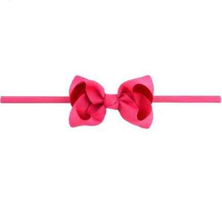 Дитяча повязочка на голову малинова - розмір універсальний (на резинці), бантик 8см Київ