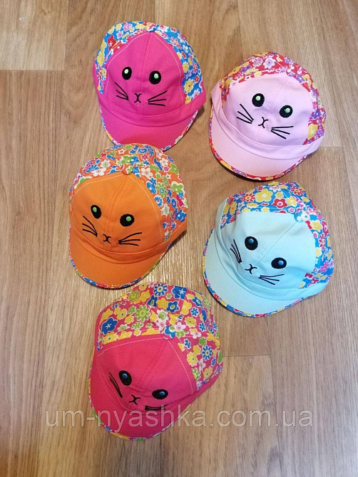 Кепка панамка детская хлопковая кепка с мордочкой зверек Кривой Рог - изображение 6