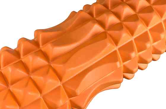EasyFit Масажний ролик EasyFit Grid Roller 33 см v.1.2 із заглушками з обох сторін (оранжевий) Київ