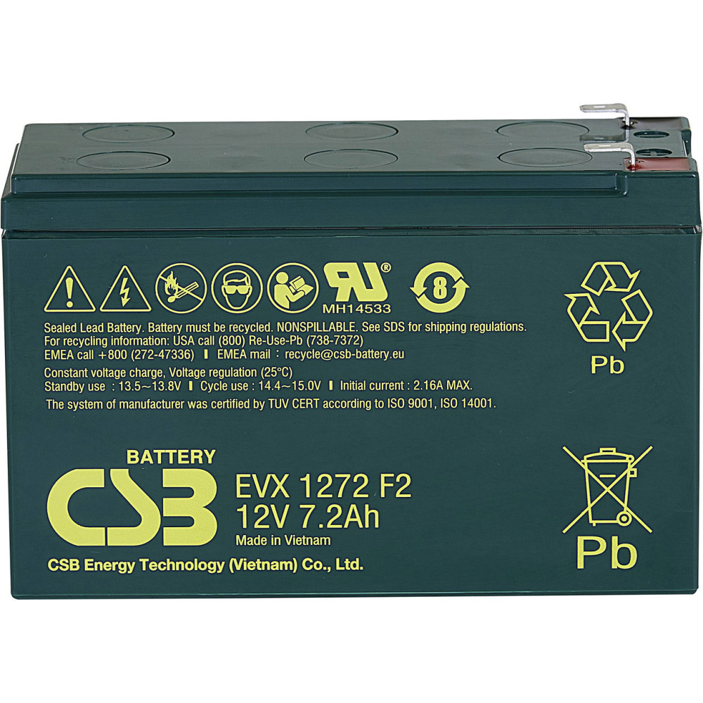 Батарея к ИБП CSB EVX1272F2 12V 7.2Ah (EVX1272F2) Киев - изображение 1