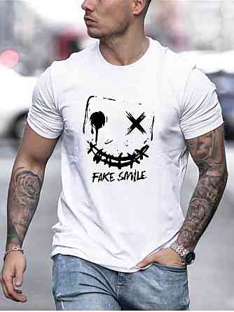 Футболка чоловіча с принтом  48 Біла 2664092912 Дніпро