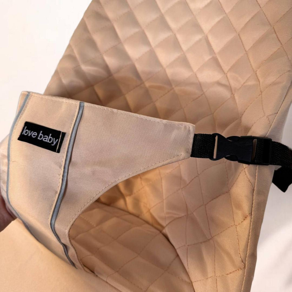 Дитячий шезлонг гойдалка для новонароджених, дитяче крісло шезлонги, дитячі крісла гойдалки + дуга з іграшками Бежевий Київ - фото 8