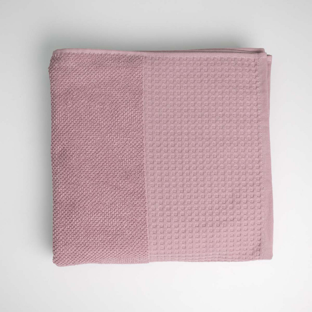 Рушник для обличчя та рук Вафельний Бордюр GM Textile 50х90см 450г/м2 (Пудра) Суми - фото 2
