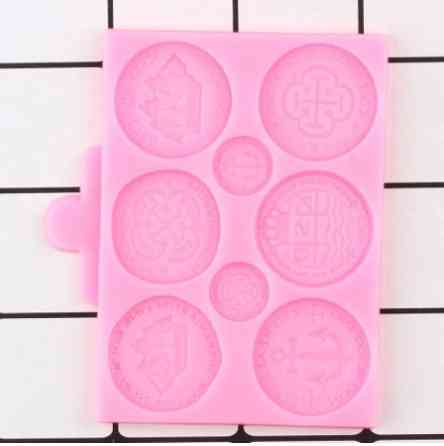 Молд силиконовый Монеты 103 на 90 мм розовый Киев