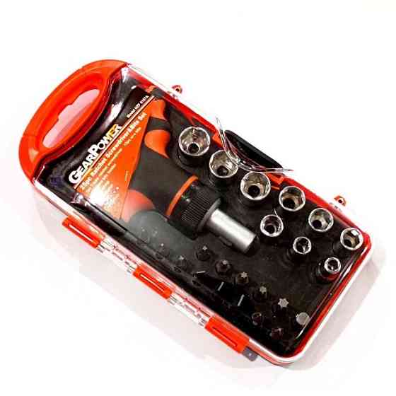 Набор инструментов отвёртка + биты + головки / Gear Power HZF 8187A Днепр