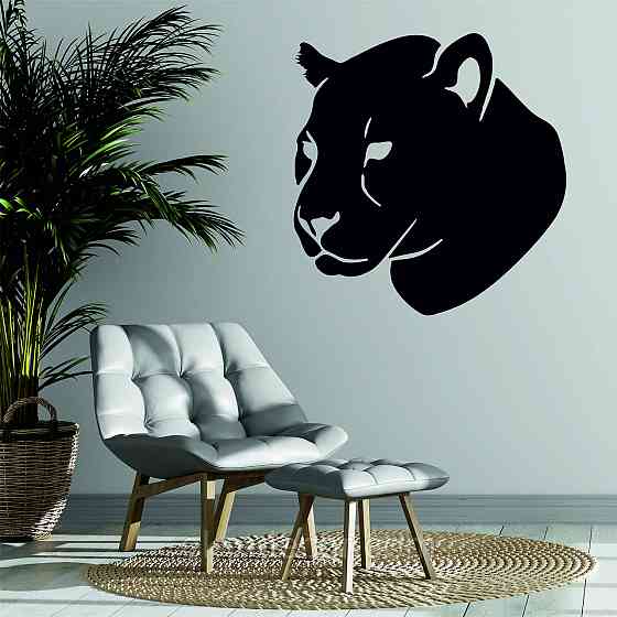 Декоративне настінне Панно «Пантера», Декор на стіну 70*67 см, Чорний Київ