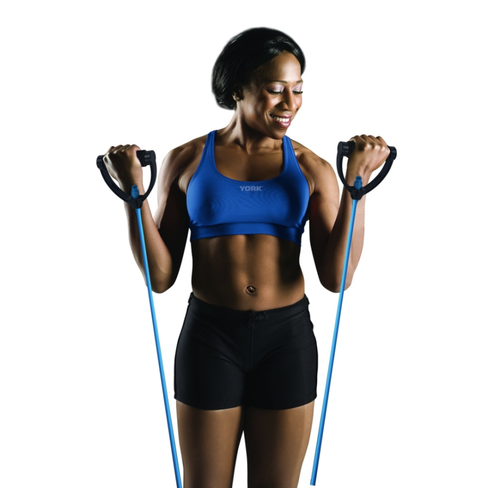 Еспандер трубчастий з ручками York Heavy, синій Киев - изображение 5