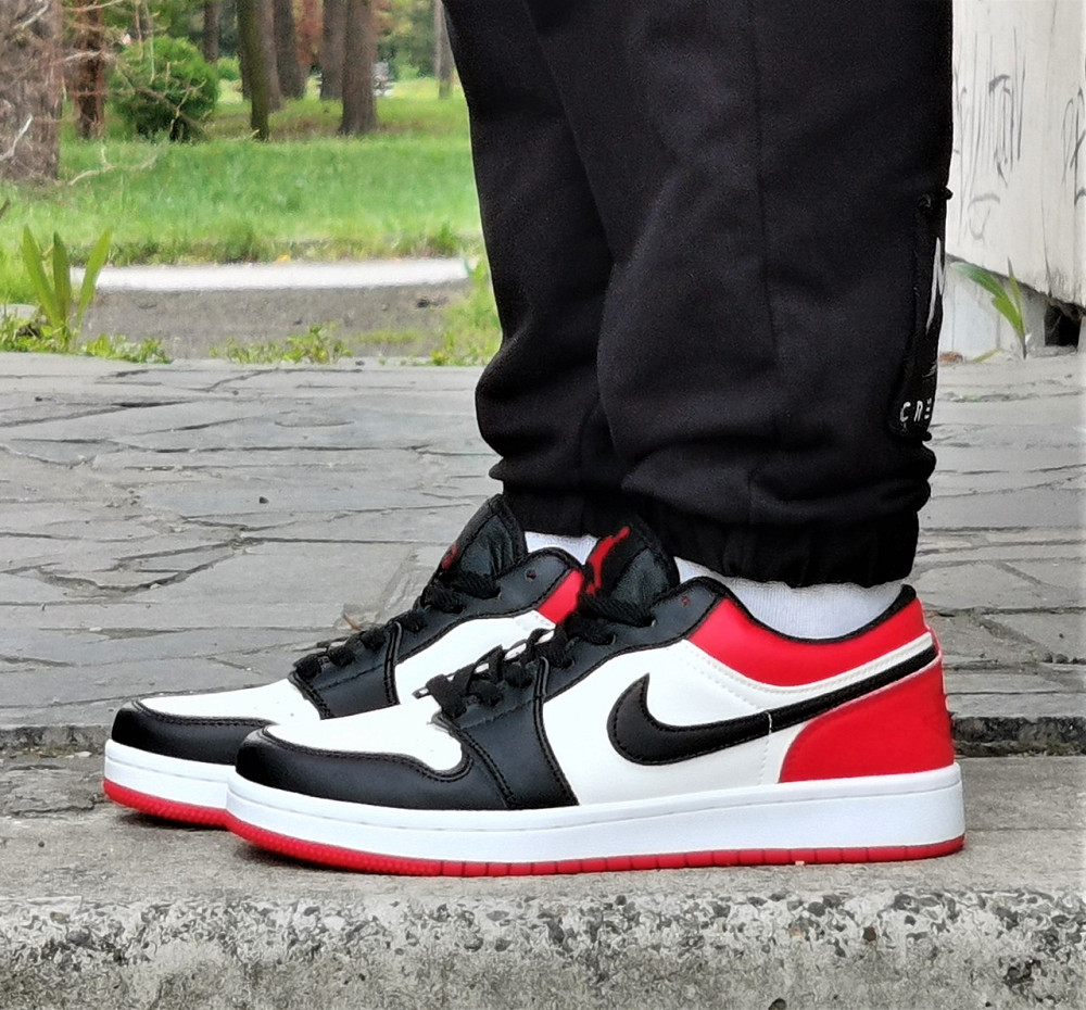 Кроссовки Nike Jordan Белые Мужские Джорданы Красные Найк (размеры: 41,42,43,44,45) Видео Обзор Днепр - изображение 2