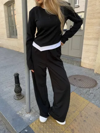 Жіночий костюм 2-ка з двунитки бежевий чорний Одеса