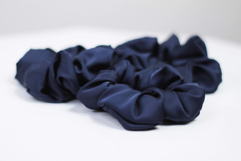 Гумка для волосся шовкова Синій Харків - фото 2