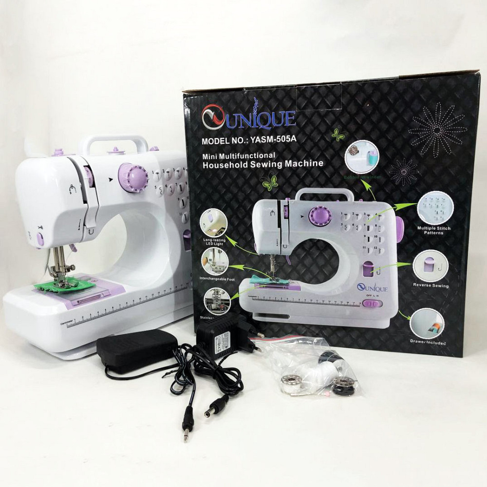 Портативная маленькая мини-ручная швейная машина FHSM-505, Швейная минимашинка, Домашние ZU-432 швейные машины Киев - изображение 8