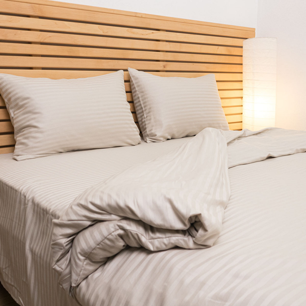 Наволочка страйп сатин на подушку 70х70 см 125 г/м2 YouStar 1 шт. (Перламутровий) Суми - фото 4