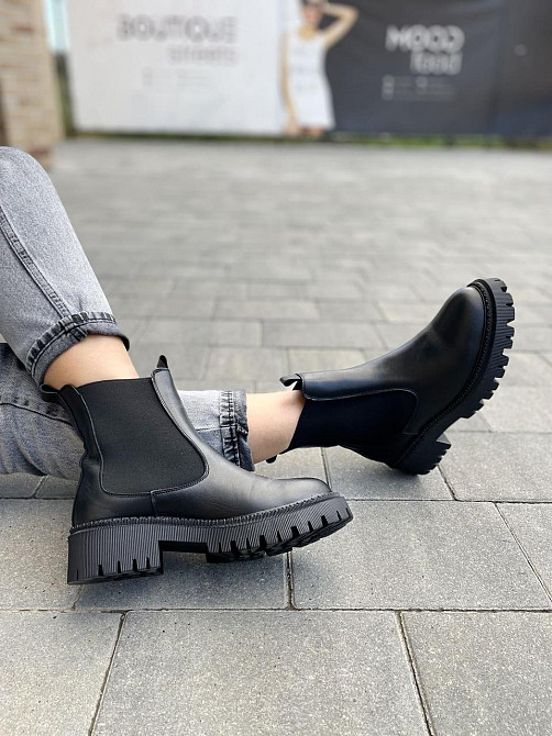 Lonza Черевики жіночі LONZA чорні натуральна шкіра зима висота 13 см (5184) Коломыя - изображение 2