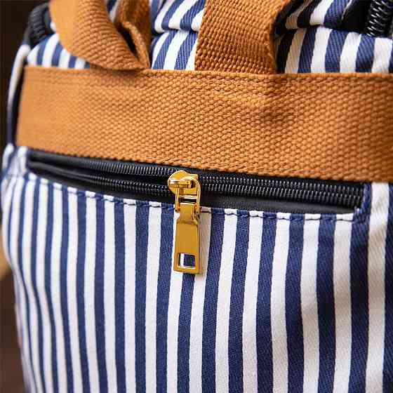 Рюкзак текстильний жіночий в смужку Vintage 20668 Білий Київ