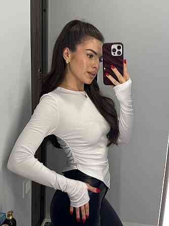 Жіночий базовий асиметричний лонгслів турецький мікродайвінг Білий, 42/44 Одеса