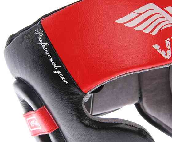 Боксерский шлем V'Noks Potente Red из натуральной кожи с защитой скул (размер XL) Киев