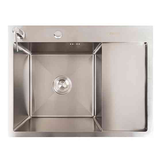 Кухонний комплект: Мийка Valeso Handmade (65x50 см) нержавійка + Змішувач FC-1 з висувною лійкою Коломыя