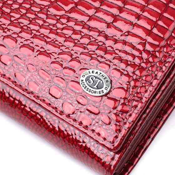 Кошелек для женщин из натуральной лакированной кожи ST Leather 22680 Красный Киев