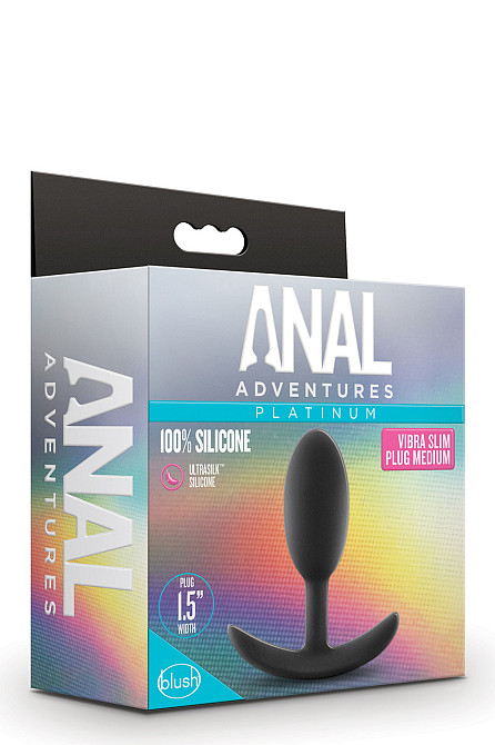 Анальная пробка Blush ANAL ADVENTURES VIBRA SLIM PLUG MEDIUM Sex Aura Киев - изображение 2