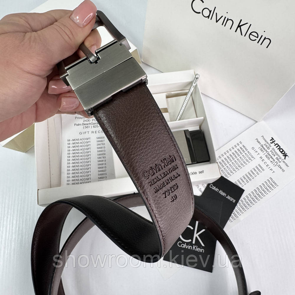 Мужской подарочный набор (ремень с двумя пряжками) (409) Киев - изображение 9