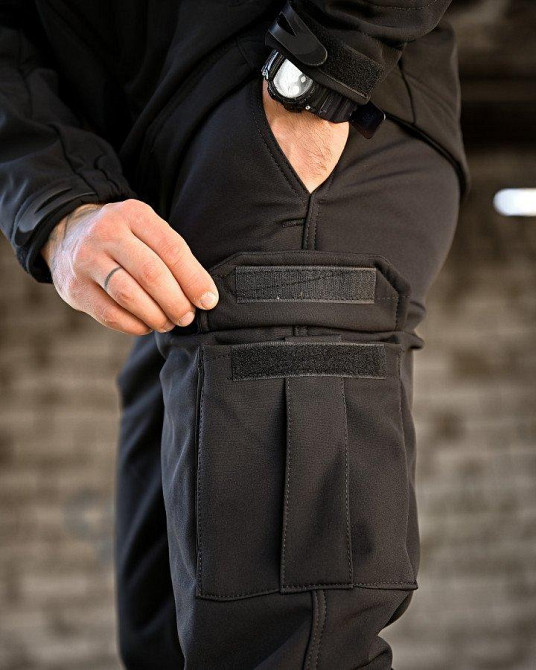 Тактический костюм софтшел BANDIT черный  ВТ7955 Одесса - изображение 9