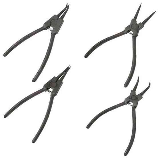 Набір щипців (4шт) для зняття та встановлення стопорних кілець 150 мм Мукачево