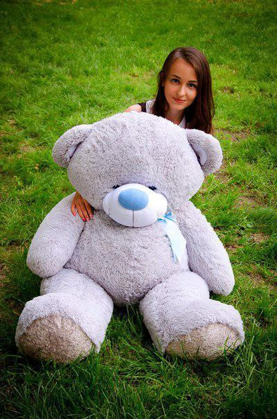 М'яка  іграшка подарунок на 8 березня плюшевий ведмедик Бойд 160 см Сірий Тернопіль - фото 3